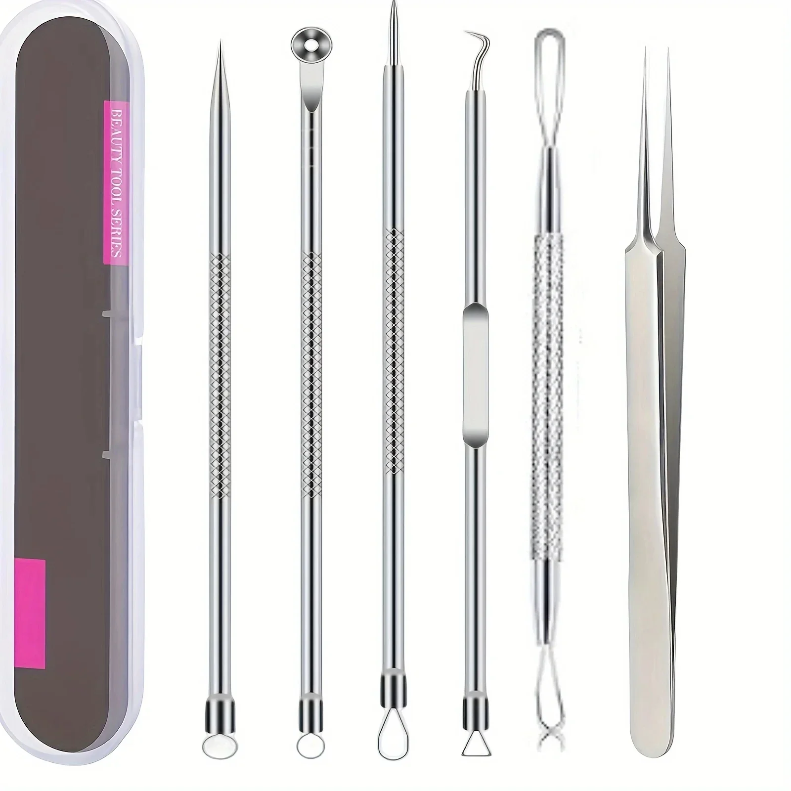 Skincare Qv - 6Pcs Ultra-Precise Pimple Tweezers Set -
