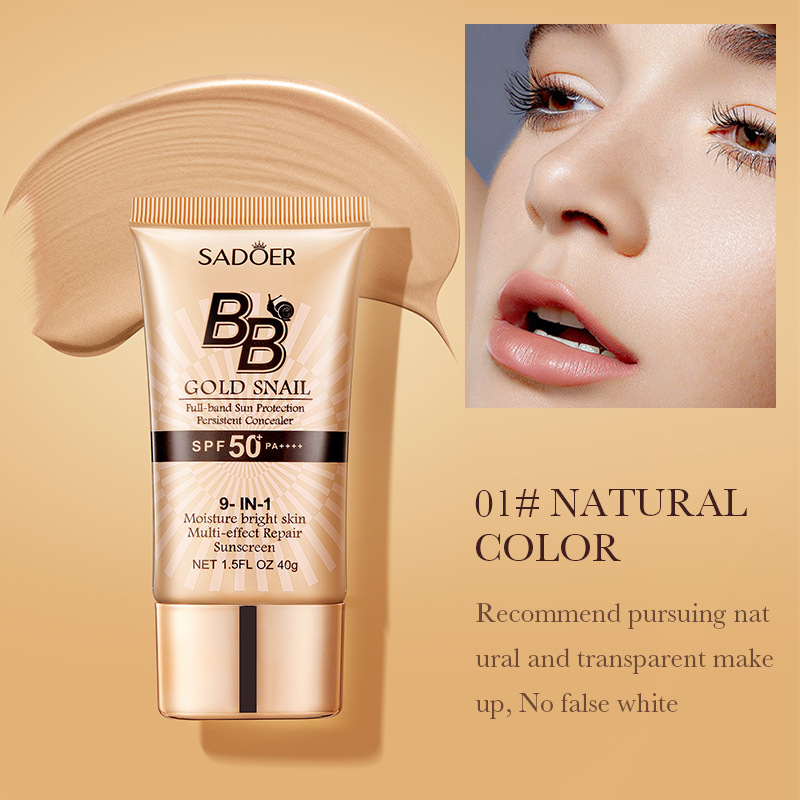 SADOER Gold Snail Sunscreen BB - مراجعة Spf 50 Sunscreen وسعره