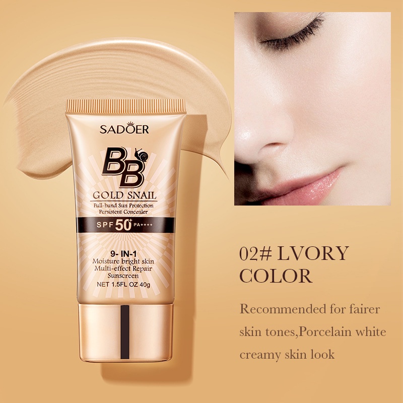 SADOER Gold Snail Sunscreen BB - مراجعة Spf 50 Sunscreen وسعره