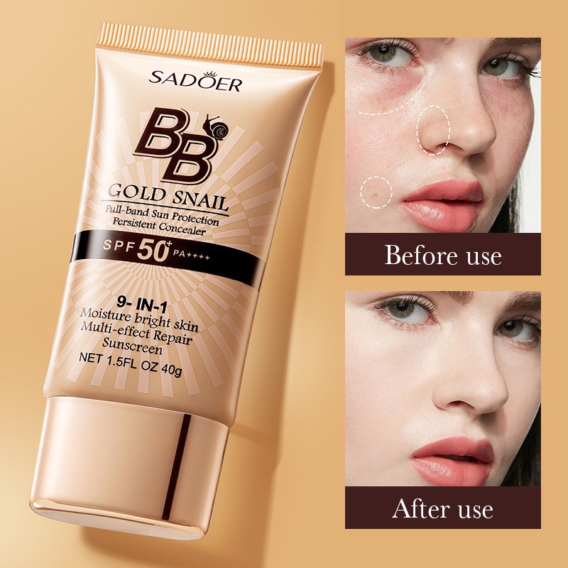 SADOER Gold Snail Sunscreen BB - مراجعة Spf 50 Sunscreen وسعره