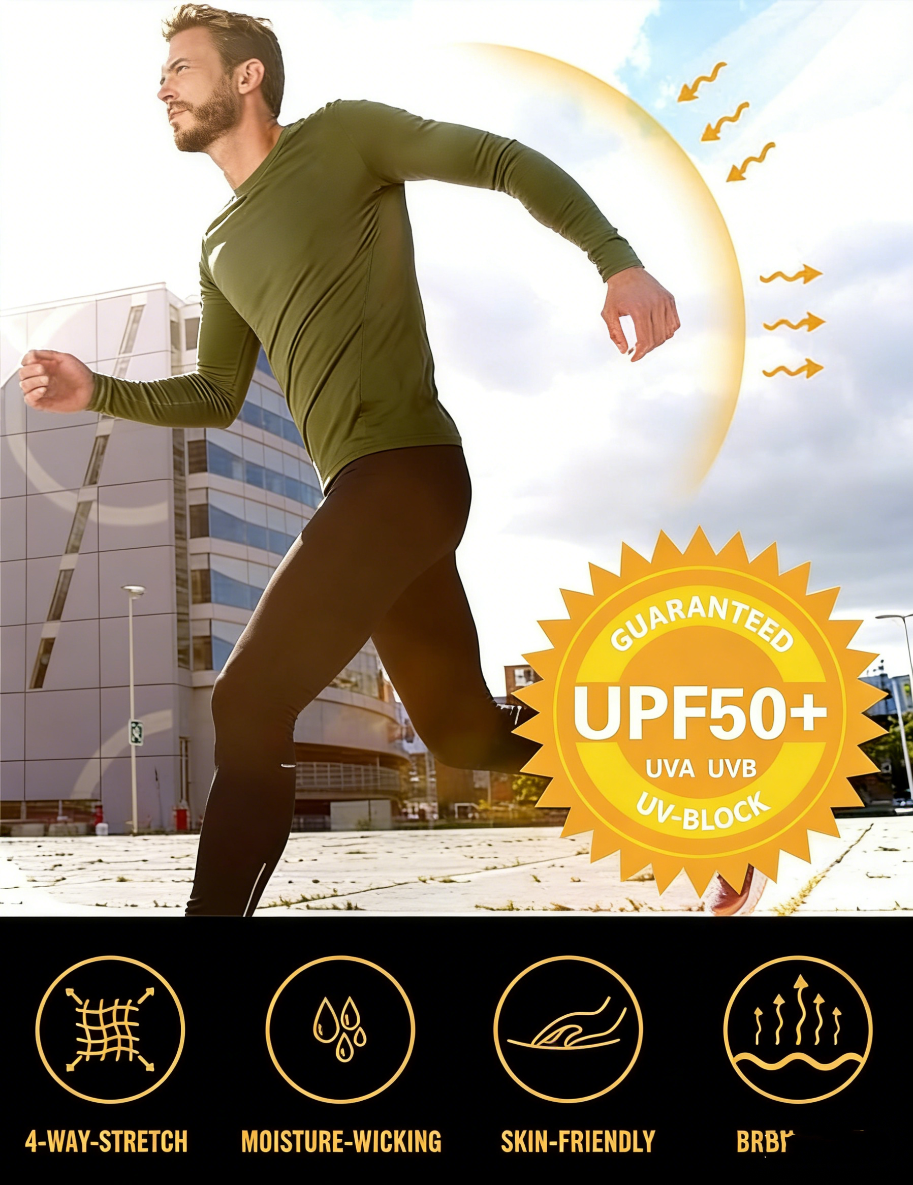 Men's Sun Protection Shirts UV - مراجعة Spf 50 Sunscreen وسعره