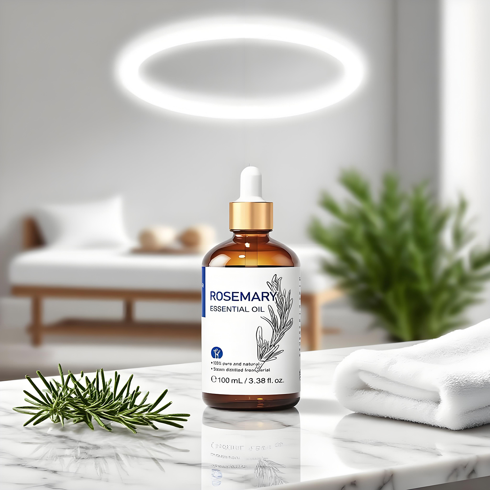 HIQILI 100% Pure Rosemary Esse - مراجعة Skincare Skin 1004 وسعره