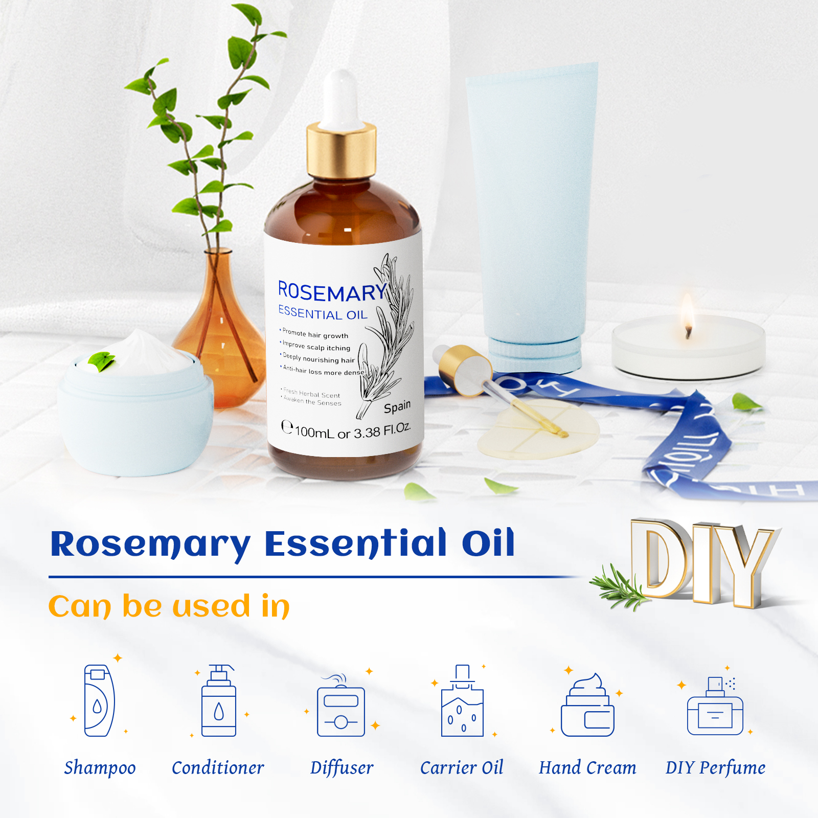 HIQILI 100% Pure Rosemary Esse - مراجعة Skincare Skin 1004 وسعره