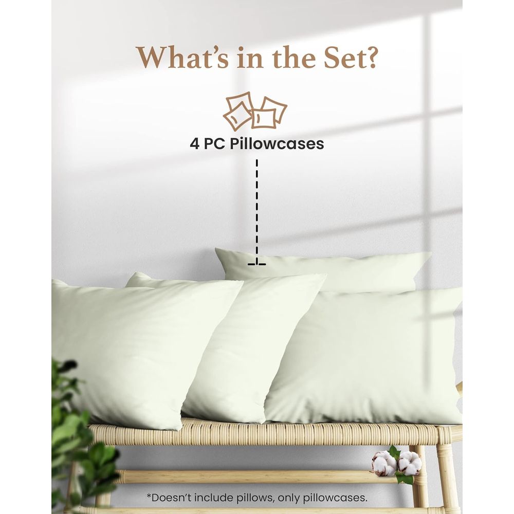 Set o 4 Pillow Cases Queen Sta - مراجعة Skincare Skin 1004 وسعره