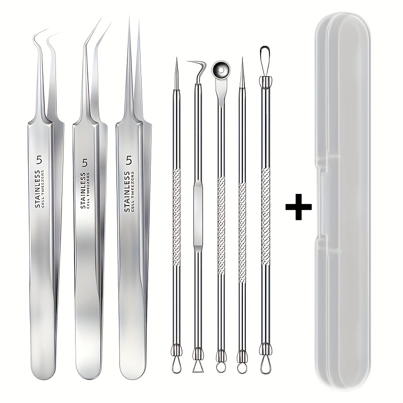 3/5/6/8pcs Stainless Steel Pim - مراجعة Skincare Qv وسعره