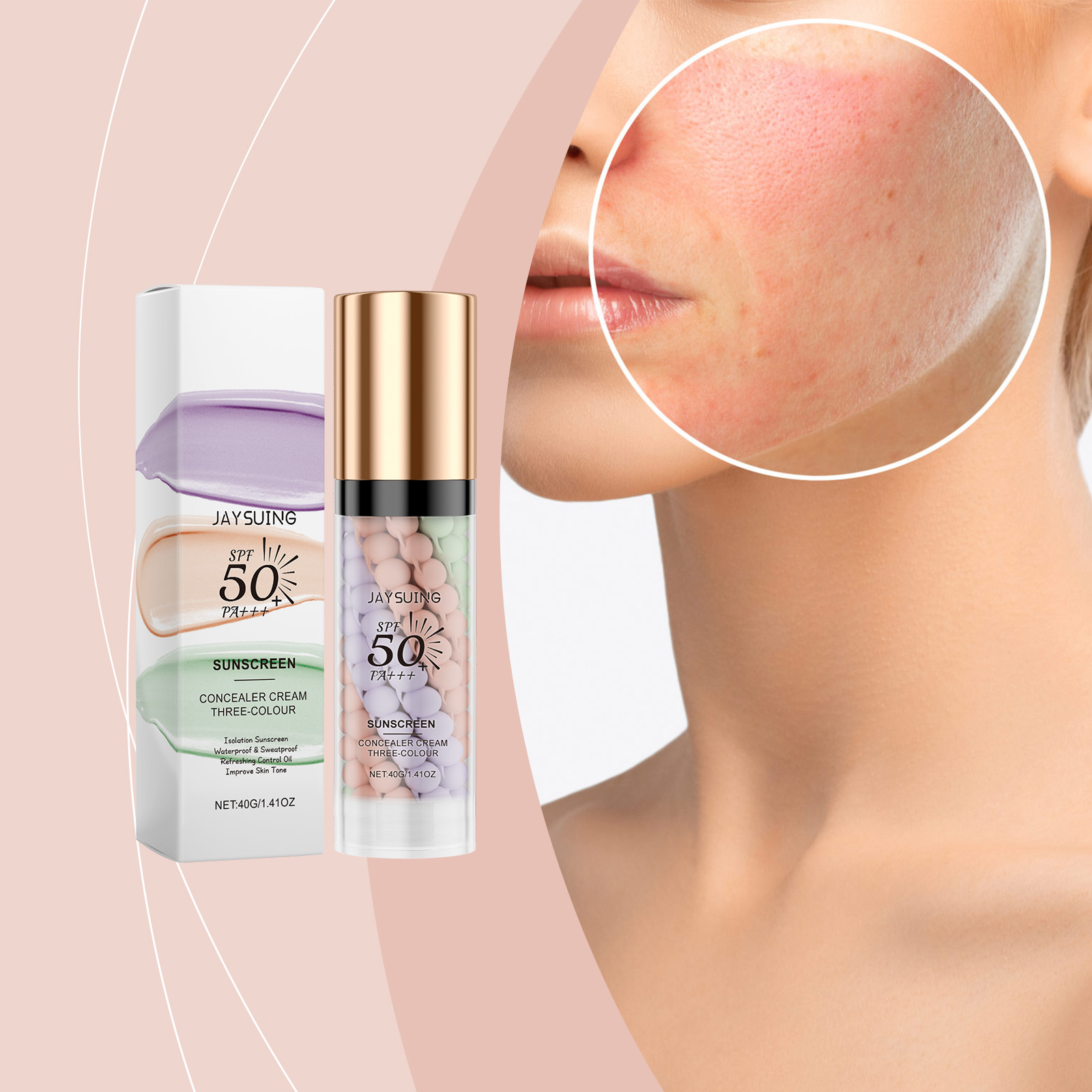 Jaysuing 3 Color Sunscreen Con - مراجعة Spf 50 Sunscreen وسعره