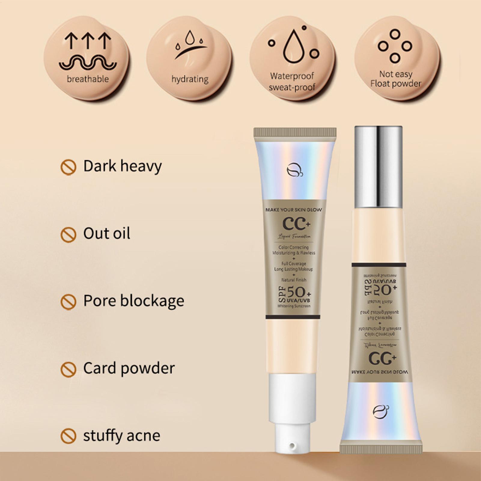 CC Cream Foundation SPF 50 Sun - مراجعة Spf 50 Sunscreen وسعره